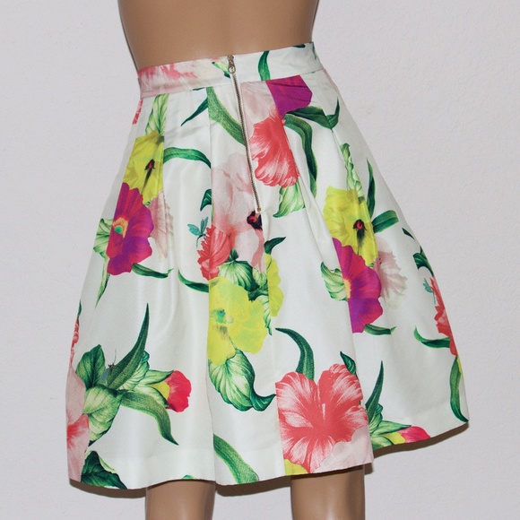 TED BAKER LONDON MUIRIN FLORAL PRINT SKIRT SZ4 - Picture 4 of 6
